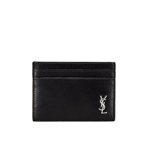 🖤Like New🖤 Yves Saint Laurent Black Card Holder with Silver Logo